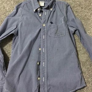 Boys Abercrombie kids button down. Navy and white